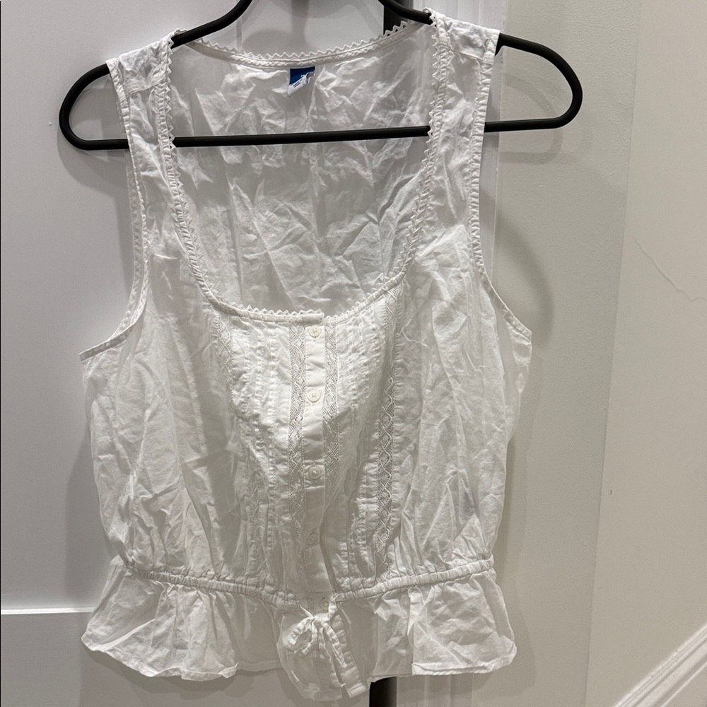 White Sleeveless Top